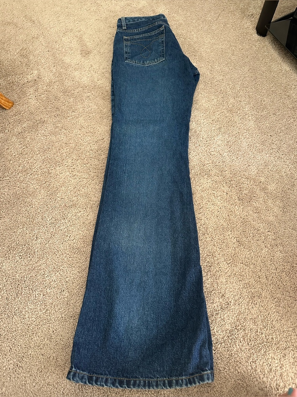 Calvin Klein Jeans 21 Flare Jean size 7 all over sandblast Denim